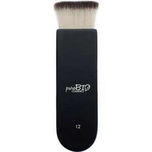 Purobio Pennello Flat Contouring 12 - Setole Sintetiche Dermocura, Ideale per Contouring Viso, 100% Cruelty Free