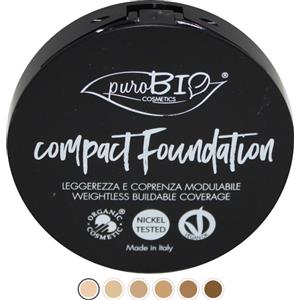 PuroBio Compact Foundation 01 - Fondotinta compatto leggero e modulabile per pelli normali e grasse