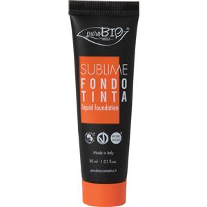 PuroBio Fondotinta Liquido Sublime 06 - Texture Morbida, Alta Coprenza, Finish Soft Matte, Waterproof, 30 ml