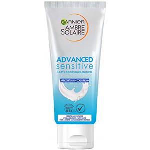 Garnier Ambre Solaire Latte Doposole Lenitivo Advanced Sensitive, Arricchito con Cold Cream, 200 ml