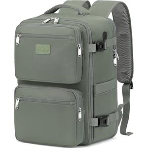 LYNXCHER Zaino Ryanair 40x20x25 da Viaggio Aereo Bagaglio a Mano 20L per Uomo e Donna Borsa da Cabina 14 Pollici Porta PC Verde Chiaro