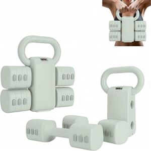 Yinnhom Set di manubri e kettlebell regolabili, set di kettlebell sportivi 2 in 1, set di manubri da 2 kg/3 kg/4 kg/5 kg per donne e uomini, pesi e manubri per l'allenamento della forza a casa