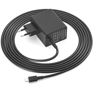 NATNO Caricatore per Nintendo Switch/Switch Dock/Pro Controller Docking Station, 15V 2,6A Type-C Alimentatore Caricabatterie Ricarica Rapida Supporto Modalità TV
