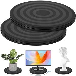 Yimomoyi 2 Pezzi Piattaforma Roteante, 20CM Base Rotante per Giradischi, Supporto Girevole di 360°, Giradischi con Cuscinetti Sfera in Acciaio,Piatto Girevole per TV Monitor Artigianato Piante Bonsai