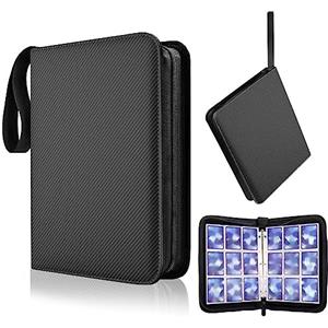 IVEOPPE Album per carte 900 tasche 50 pagine, carte da collezione, impermeabile, regali squisiti (900 tasche, nero)