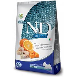 Farmina N&D Ocean Crocchette per Cani Adulto Mini con Merluzzo, Zucca e Arancia - 800 gr
