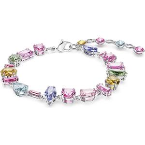 Swarovski Gema Braccialetto Multicolore con Cristalli a Taglio Misto e Placcatura in Rodio