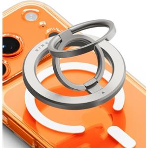 Ringke Dual Magnetic Smart Ring, Compatibile con Custodie Magnetiche per Smartphone, Accessorio per Presa Magnetica Bifacciale con Angolazione Regolabile con Funzione di Supporto - Satin Silver