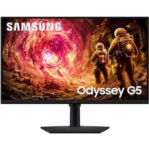 Samsung Monitor Gaming Odyssey G5 (S27FG506EU), Flat, 27", 2560x1440 (QHD), Fast IPS, 180 Hz, 1ms, Compatibilità G-Sync, HDMI, Display Port, Ingresso Audio, HAS, Pivot