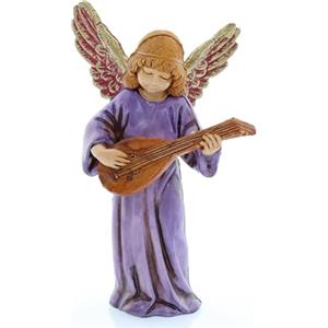 Moranduzzo Angelo con Chitarra per Presepe da Cm 11 Scala 1:16 - Statuine Presepe Indistruttibili - Stile 700', Pittura Rifinita a Mano, Prodotto Ufficiale, Made in Italy, Scultore M. Landi