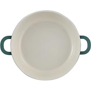 BERGNER Excalibur | Pentola bassa da 24 cm di diametro e 6,5 cm di altezza | con coperchio | realizzata in alluminio pressofuso | adatto per forno e induzione | verde