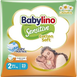 PANNOLINI BABYLINO SENSITIVE TG.2 MINI 3-6KG 23PZ