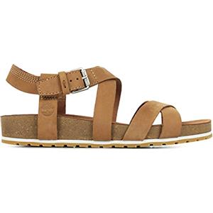 Timberland Malibu Waves - Sandali con Cinturino alla Caviglia Donna, Marrone (Saddle Qrf), 37.5 EU