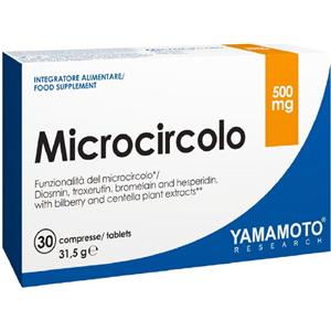 YAMAMOTO Research Microcircolo New Formula - Integratore per la salute degli arti inferiori con Diosmina, Rutina e Bromelina, 30 Compresse