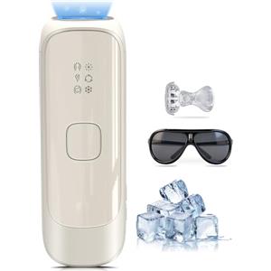 Anysea Epilatore Luce Pulsata con Zaffiro-Funzione Ghiaccio：22,6J Luce Pulsata con Tre Modalità Avanzate, 300,000 Flash, Epilatore a Luce Pulsata per Donne e Uomini, Ascelle, Viso, Tutto il Corpo