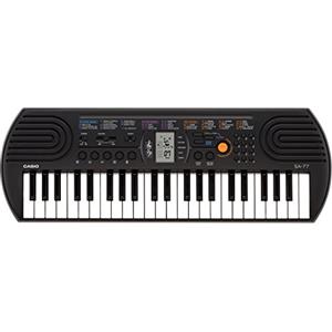 Casio SA-77 Mini Tastiera polifonica ad 8 Voci e 44 tasti, Nero/Grigio