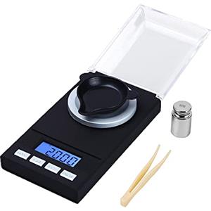 VOANZO Bilancia Digitale Portatile 50 g / 0,001 g Mini Bilancia Tascabile precisa per Gioielli da Cucina ECC. con Display LCD retroilluminato