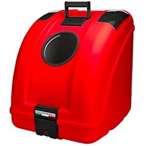 POW Pet Carrier Trasportino per Cani E Gatti da Agganciare A Scooter, Moto, Bicicletta E Adatto Anche in Auto - Rosso con Inserti Neri