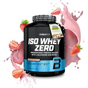 BioTechUSA Iso Whey Zero | Premium Whey Protein Isolate | Grass-Fed | Enzyme-Free | Sugar- and Gluten-free, 2.27 kg, Fragola