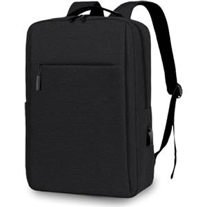 Aucuu Zaino Porta PC, 15.6" Uomo Laptop Borsa per PC Portatile, Zaino per Laptop con Tasche Multiple, Zaino Impermeabile da Uomo, per Scuola, Lavoro, Viaggio