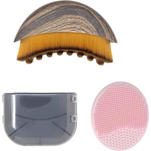 Satiskid Set di 2 massaggiatori per drenaggio linfatico con spazzola in silicone per il viso, mento e mascella, spazzola per la pulizia del viso, peeling, pratica spazzola per la cura quotidiana e i