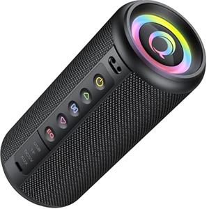 dotn Cassa Bluetooth Portatile, Nuovo 20W Potente Altoparlante Bluetooth Grey, Driver Doppio Basso, Accoppiamento TWS, IPX7 Impermeabile, Ideale Per Attività All'aperto