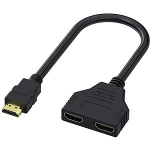 HUAREW Cavo Adattatore Splitter HDMI, 1 Ingresso 2 Uscite Spina Doppia Uscita Maschio-Femmina con 1080P per Schermi LCD, Televisori HD LED e Proiettori