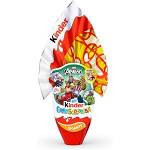 Kinder GranSorpresa Gigante Marvel Avengers, Uovo di Pasqua Kinder 2026 di Finissimo Cioccolato al Latte con Doppia Sorpresa Marvel Avengers, 320 g