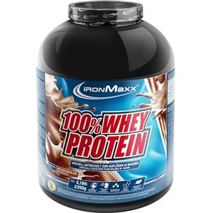 IronMaxx 100% Proteine di siero di latte in polvere- cioccolato barattolo da 2,35kg, proteine del siero di latte ridotti di zucchero, solubili in acqua, molti gusti differenti