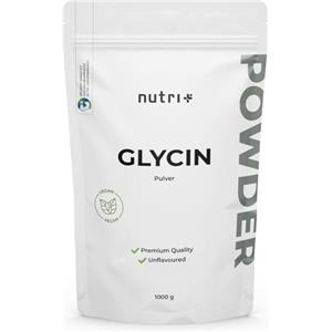 Nutri + L-Glicina in Polvere vegana 1 kg alto Dosaggio - vegan Glycin Powder - Amminoacido senza Additivi 1000 g - anche per dolcificare come Sostituto dello Zucchero - Made in Germany