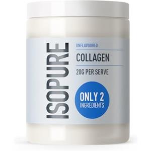 Isopure Collagene in Polvere Non Aromatizzato con Vitamina C per Pelle e Articolazioni, 20 g di Collagene 100% Puro per Porzione, Senza Zuccheri, Aromi o Dolcificanti Artificiali, 300 g