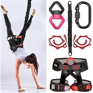 DASKING Elastico Bungee Fitness Equipment Set, Robusta 4D Bungee Fly Fitness Abbigliamento, Cintura Di Sicurezza Bungee-fitness Imbracatura, Danza Yoga Aereo Corde per Attrezzi Casa