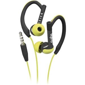 SBS Auricolare in-Ear con conettore Jack 3.5mm, Archetti per le Orecchie, Microfono e Tasto di Risposta, giallo e nero