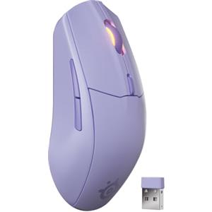 SteelSeries Rival 3 Wireless Gen 2 - Mouse Gaming - 2,4 GHz e Bluetooth - Sensore ottico TrueMove Air da 18000 DPI - Durata 60 milioni di clic - Leggero - Piedini 100% PTFE - Lavanda