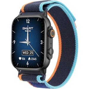 Trevi T-FIT 430 A Smartwatch con Display 1.95" AMOLED, Orologio Smart con Funzione Chiamata Wireless, Controllo Allenamento Fisico e Stato Benessere, Monitoraggio del Sonno, IP68, Nero