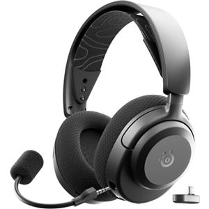 SteelSeries Arctis Nova 3P - Cuffie da gioco multipiattaforma wireless - Controllo via app - Batteria 40h - Driver magnetici al neodimio - 2,4GHz/BT - Mic staccabile - PS5, PS4, PC, Switch - Nero