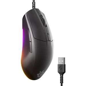 SteelSeries Rival 3 Gen 2 - Mouse Gaming - Sensore ottico TrueMove Core da 8500 DPI - 60 milioni di clic di durata - bassa latenza - 77 g di peso - 100% piedini in PTFE - RGB - Nero
