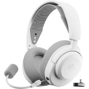 SteelSeries Arctis Nova 3X - Cuffie da gioco multipiattaforma wireless - Controllo via app - Batteria 40h - Driver magnetici al neodimio - 2.4GHz/BT - Mic staccabile - Xbox, PS5, PC, Switch - Bianco