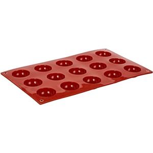 silikomart | SF005 Stampo in Silicone per Monoporzioni SEMISFERA, Antiaderente, 15 cavità, Confezione da 1 Stampo per Dolci, ø 40 h 20 mm, Made in Italy
