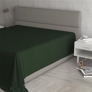 Italian Bed Linen Lenzuolo Sopra MAX COLOR Matrimoniale Maxi 270x300 cm, 100% Cotone Made in Italy - Lenzuola Letto Matrimoniale Maxi in Tinta Unita - VERDE OLIVA