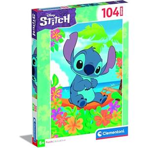 Clementoni- Disney Stitch Supercolor Stitch-104 Pezzi Bambini 6 Anni, Puzzle Cartoni Animati-Made in Italy, Colore Multilingua, 27572