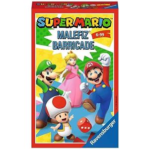 Ravensburger - Super Mario, Malefiz Barricade, Gioco da Tavolo per Tutta la Famiglia, 2-4 Giocatori, Idea Regalo per Bambini e Ragazzi 6+ Anni, Edizione in Italiano