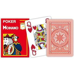 MODIANO Texas Poker 4 Jumbo Index rosso - Carte da gioco Texas Poker 300482