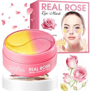 BULSUK Patch Occhi con e Estratto di Rosa, Patch Occhiaie e Borse, Maschera Occhi Anti-rughe, Maschera Contorno Occhi,Eliminare le Borse Degli Occhi, Schiarire le Occhiaie, Ridurre le Rughe, Idratare