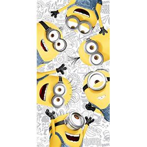 Jerry Fabrics Minions - asciugamani da bagno, 70 x 140 cm, 100% cotone Friends