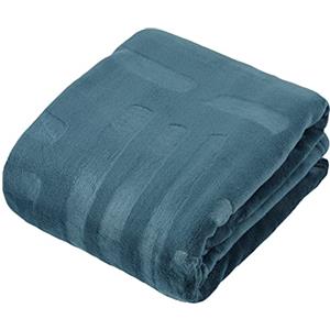 Baroni Home Coperta di Pile, Plaid Invernale Morbido per letto e divano, Coperta Singola, Colore Petrolio, 130x160 cm