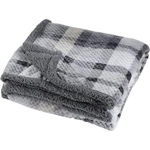 Baroni Home Coperta di Pile, Plaid Invernale Morbido per letto e divano, Coperta Singola, Colore Grigio, 130x160 cm