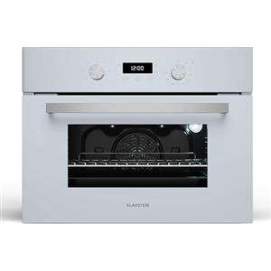 Klarstein SpaceSmart - Forno da Incasso, 41L, 8 Funzioni, Pulizia a Vapore, Timer Digitale, Forno Elettrico Ventilato, Sportello a Doppio Vetro Rimovibile, Classe Energetica A, Design Compatto