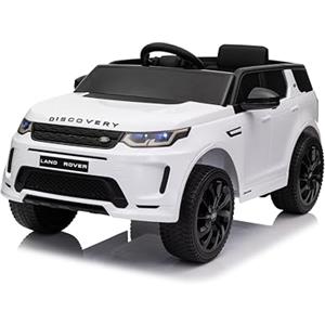 Baroni Toys Macchina Elettrica per Bambini Land Rover Range Rover Baby car Elettrica Full Optional Bianca, Auto Telecomandata con Sedile e Porte Apribili, Doppio Motore 12V, Carico 25 Kg