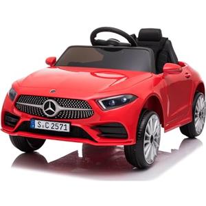 Baroni Toys Macchina Elettrica per Bambini Mercedes AMG Baby car Elettrica Full Optional Rossa, Auto Telecomandata con Sedile in Plastica e Porte Apribili, Batteria 12V, Carico fino a 30 Kg